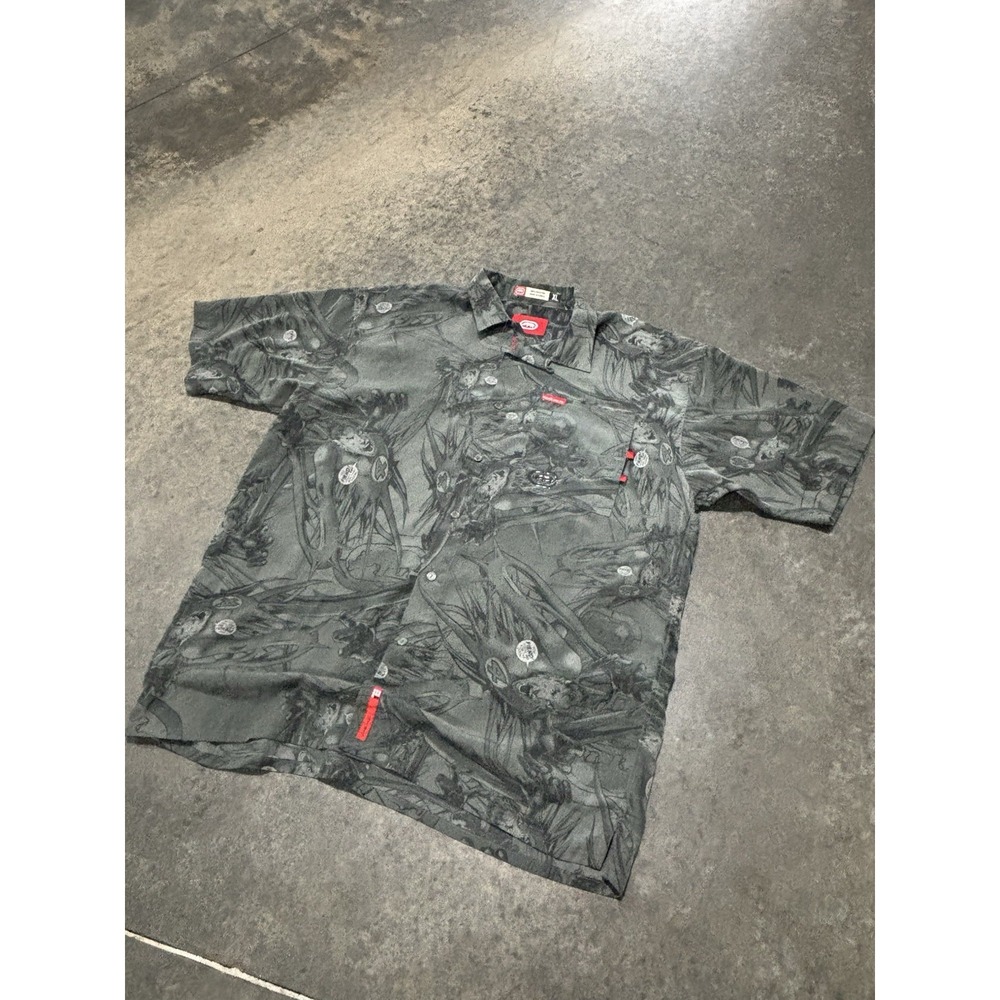 Vintage Y2K Ecko Unltd Marvel Complex Collab Fantastic Four Doom AOP Shirt XL